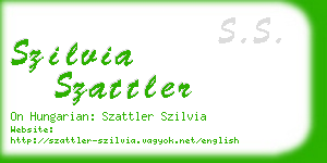 szilvia szattler business card